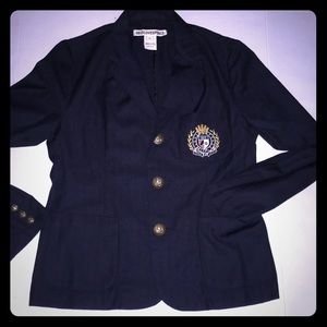 Blazer Jacket with Crest Size Small
